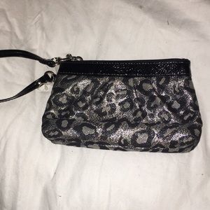 Leopard Print Coach Wristlet